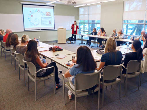 Dr. Constance Avery-Clark teaching a continuing education class.